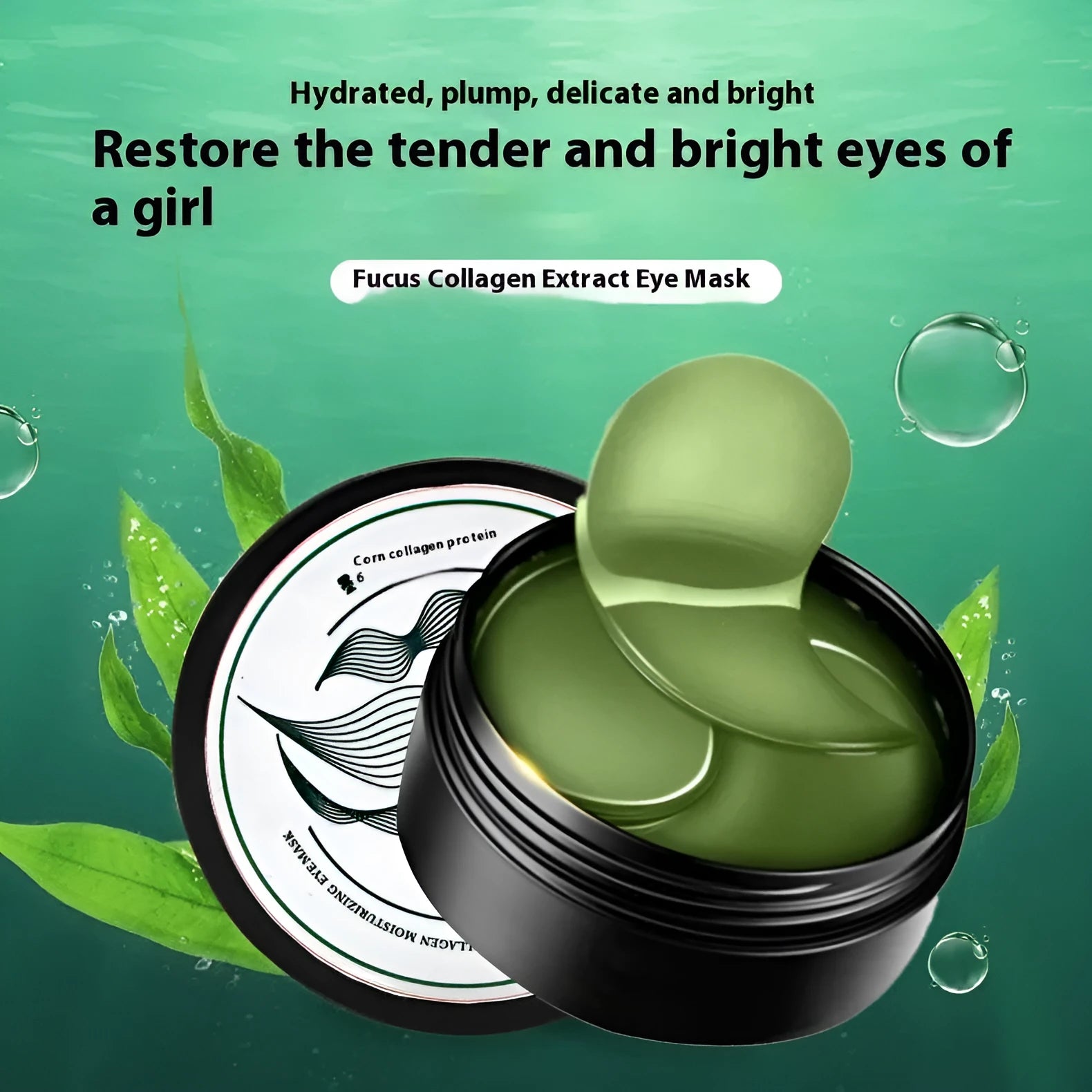 60 piece seaweed collagen essence eye mask set with sheet form patches