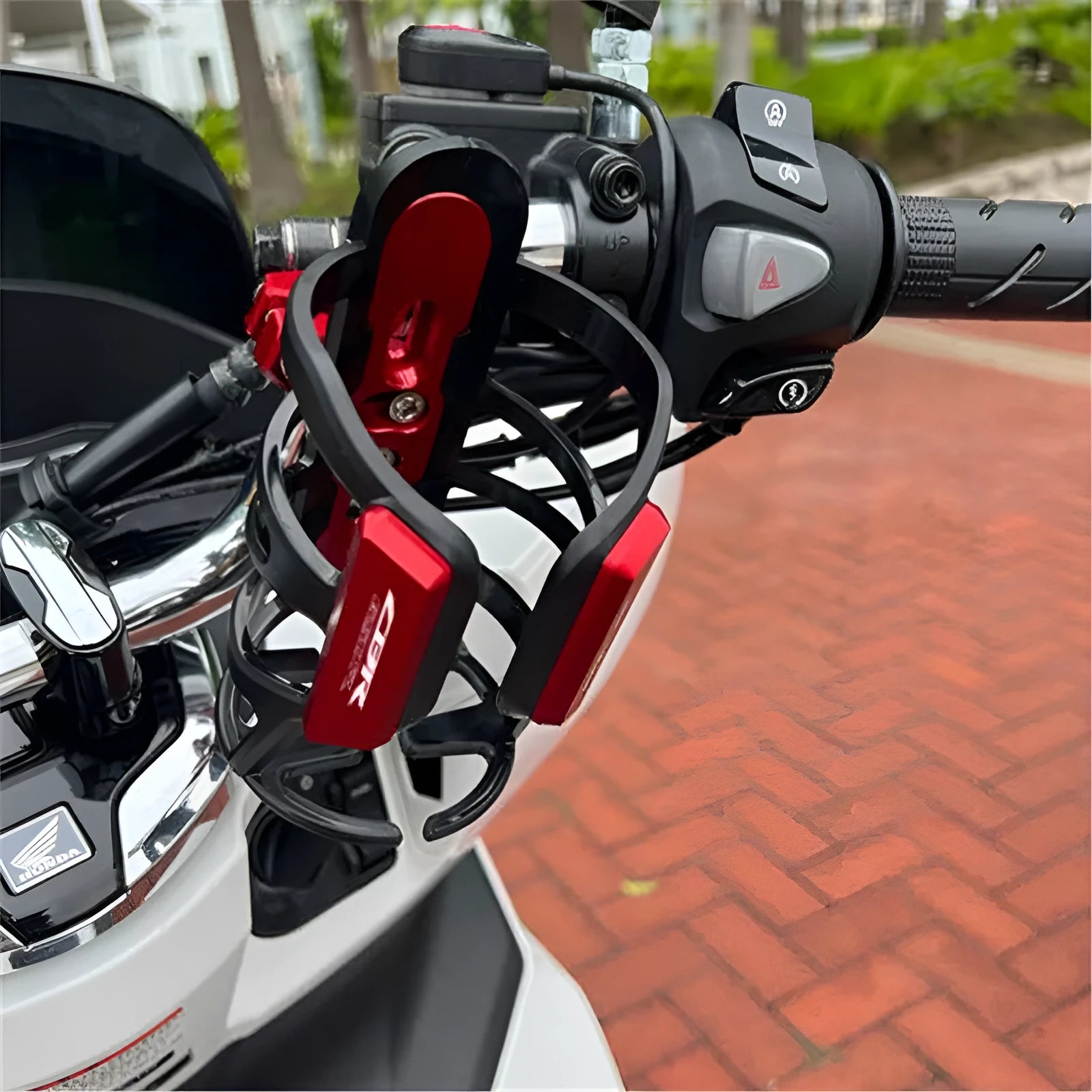 Honda X-ADV scooter bumper water bottle cage in six colour options