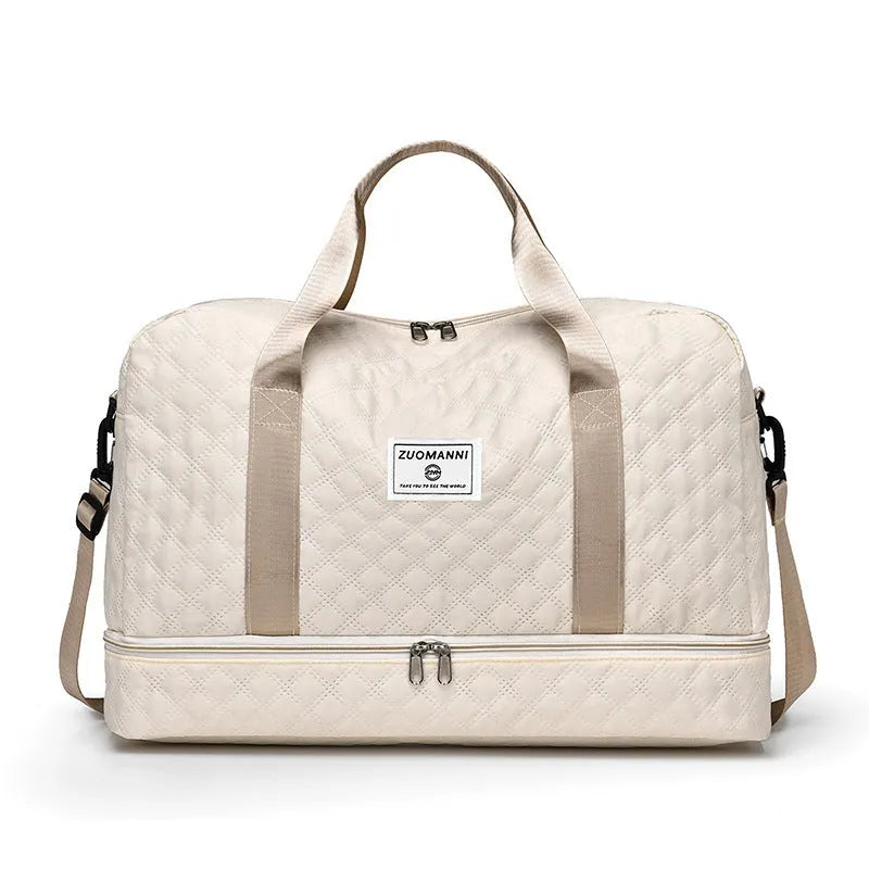 Oxford cloth leisure travel bag with 36-55L capacity in a street style design, shown in a selected colour.