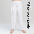 Children's black high-elasticity Lycra practice pants for martial arts training with Asian sizing.