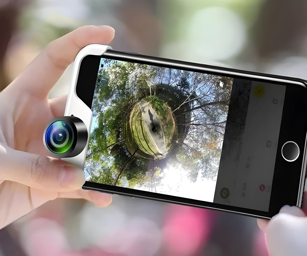 360-degree panoramic camera lens attachment for Apple iPhone smartphones