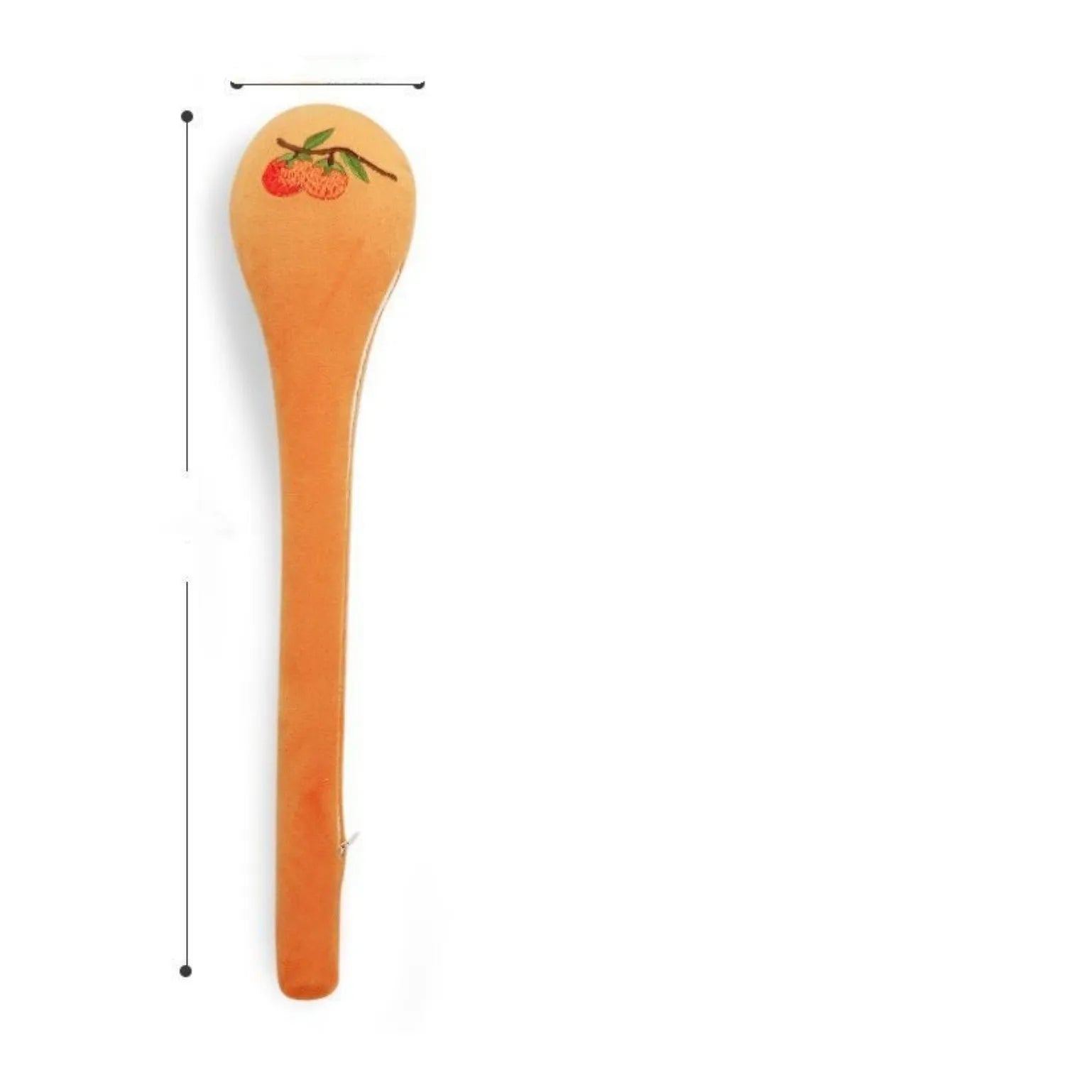 48 cm long percussion massage stick with persimmon wishful zipper style meridian flap for back therapy