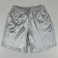 Men's black Tai Chi shorts with an elastic drawstring waistband on a white background.