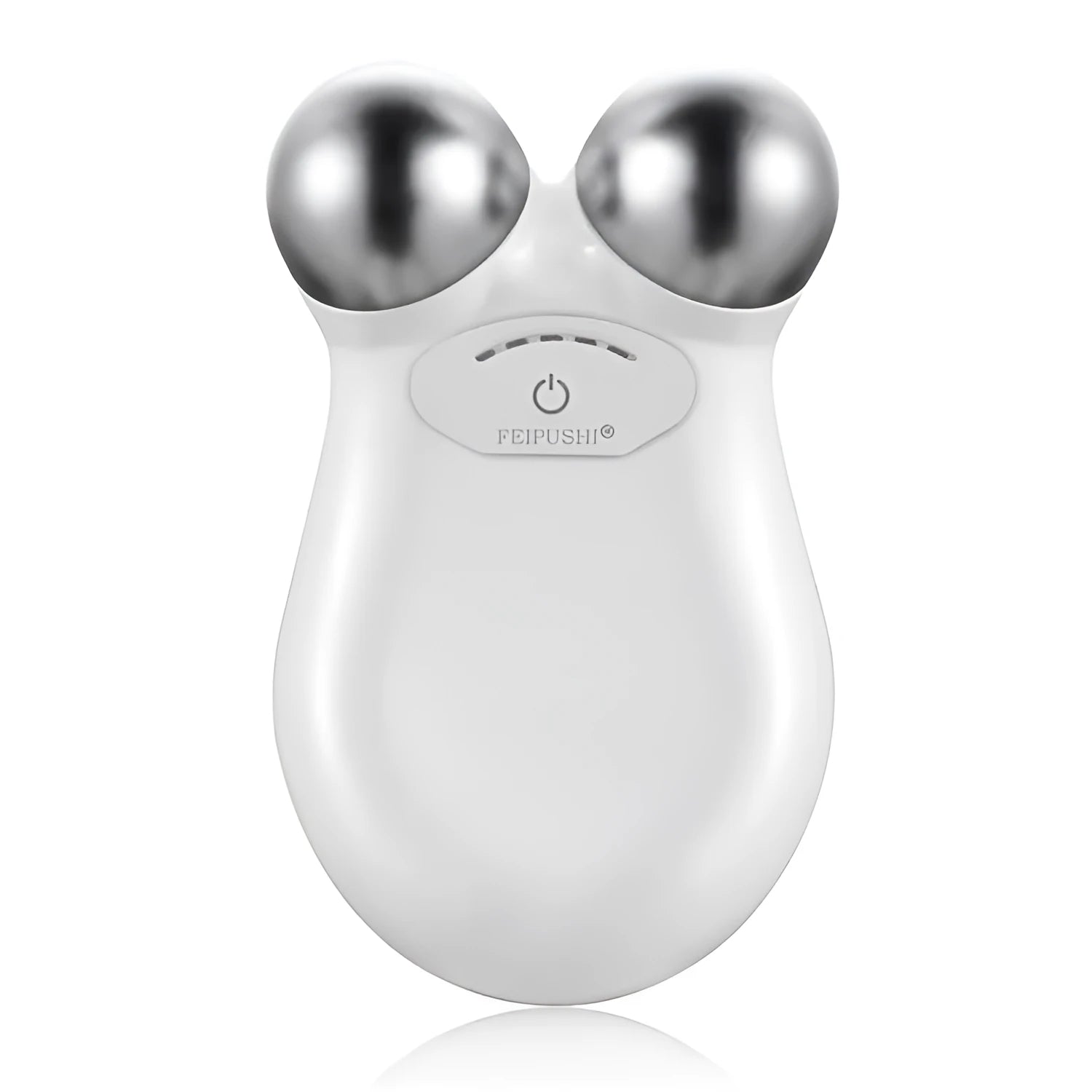 HS-858 microcurrent facial lifting device in pink or white colour measuring 106mm × 65mm × 38mm