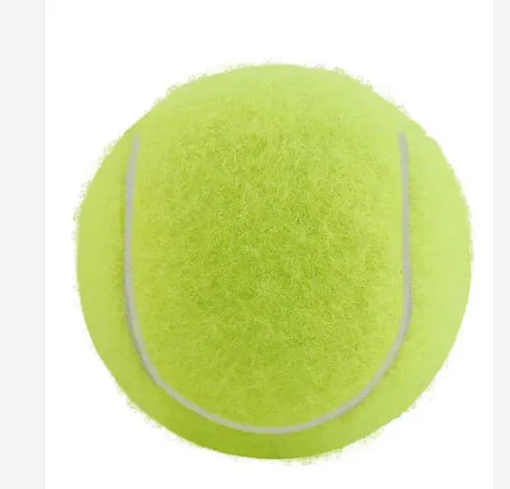 6.3 cm rubber tennis ball for dogs in assorted bright colours including pink, blue, yellow, green and orange
