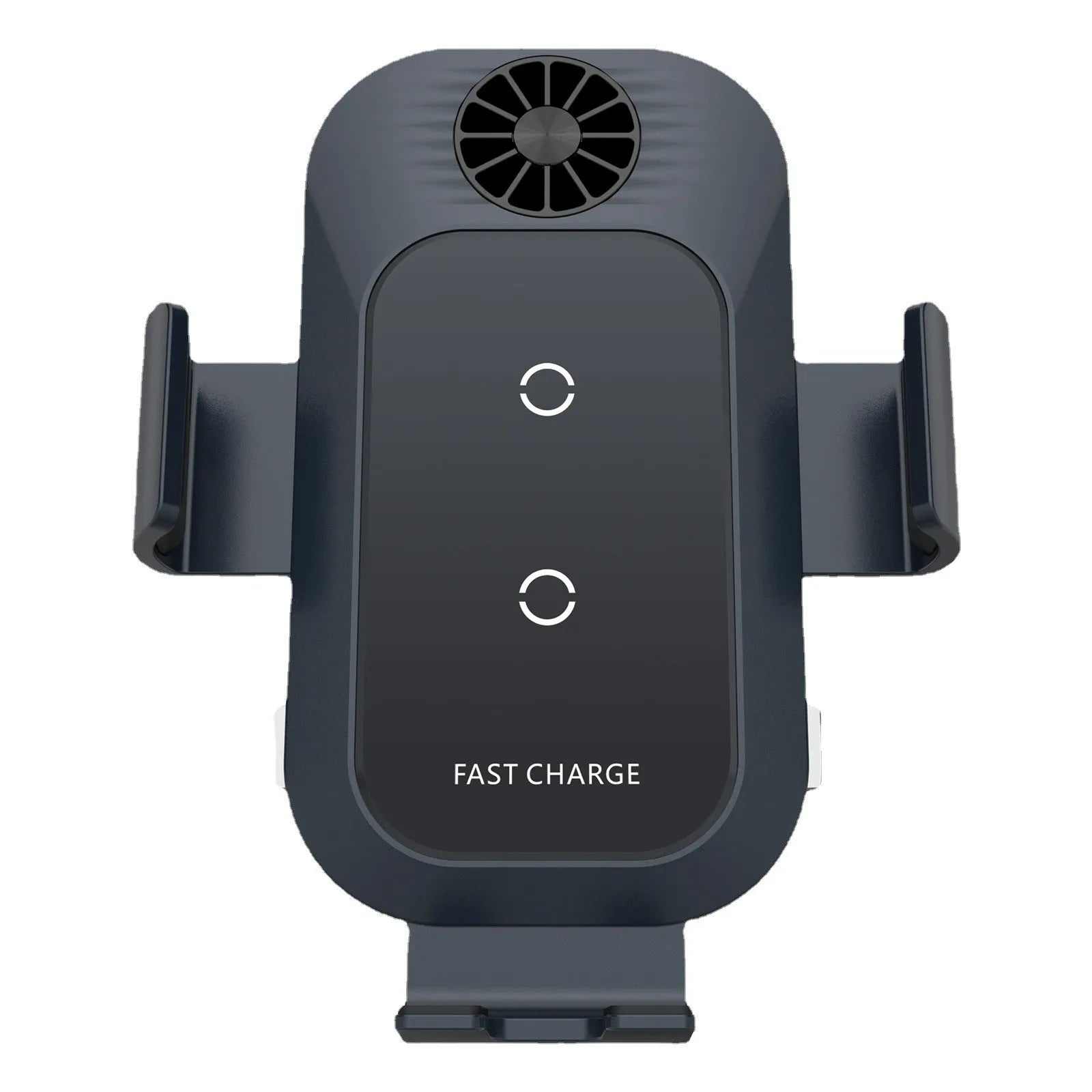 C35 colour car wireless charger phone holder mounted on car air vent, showing automatic clamping arms.