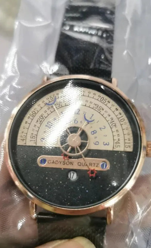 Men's M-1288 sports watch with round 40mm dial showing gold colour option and stainless steel bracelet