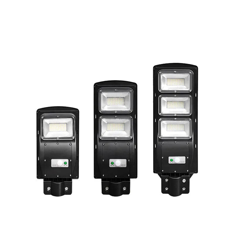 Integrated solar street light with 60W LED panel for outdoor garden and pathway illumination
