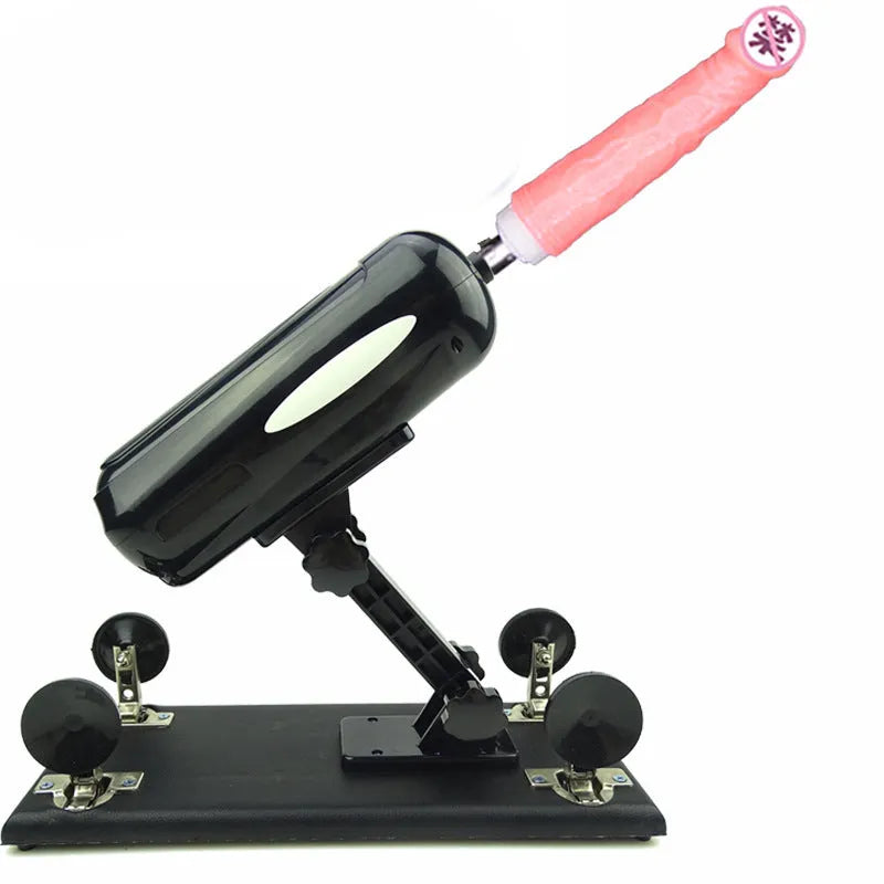 Bobb automatic telescopic thrusting sex toy in purple, black, or pink with 37cm length