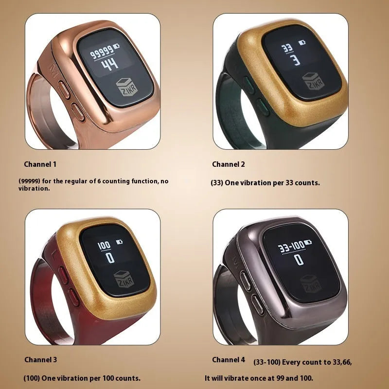 Al-fatiha Zikr electronic prayer counter in multiple colours with digital display screen