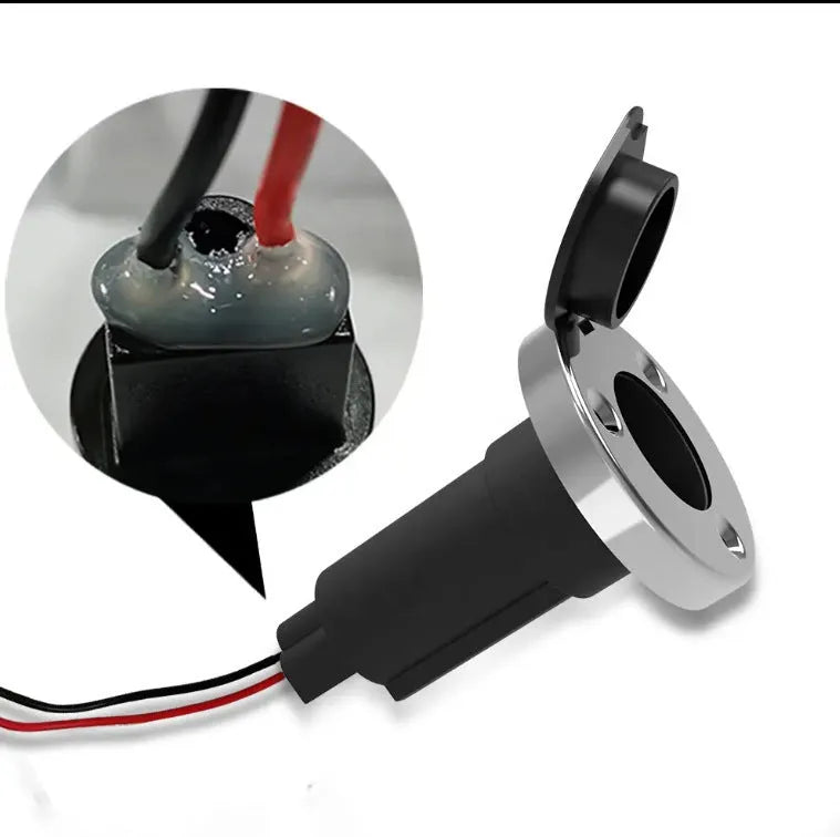 Yacht anchor light ring lamp socket with stainless steel pole and ABS plastic body