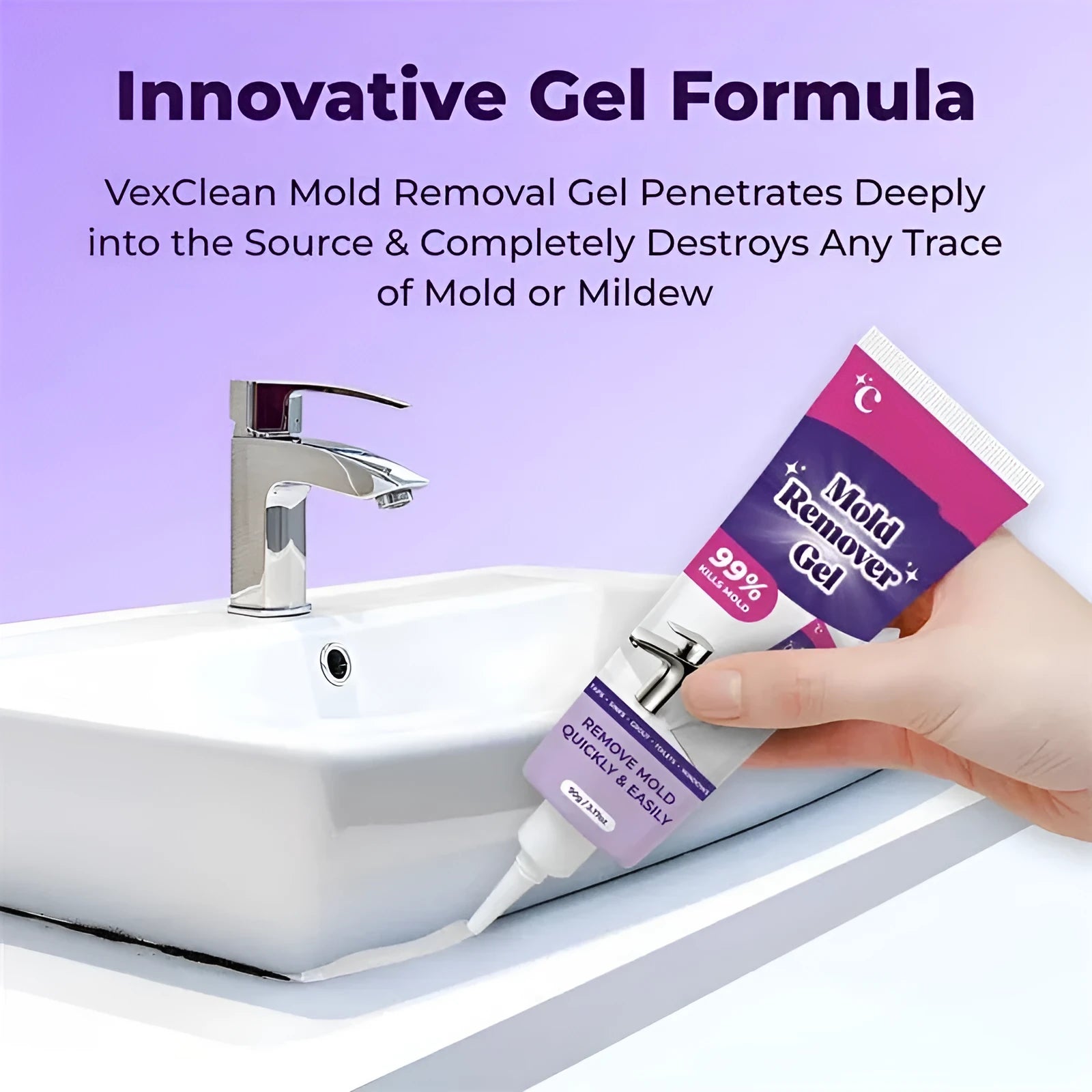 90g cleansing nursing gel container with documented ingredient list including deionised water and sodium hypochlorite.