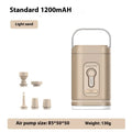 Camping multi-function pump with lighting and SOS in light sand colour, Type-C interface