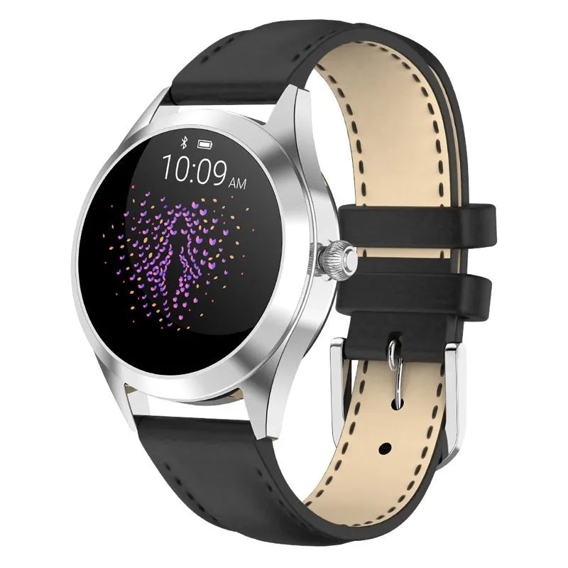 Women's multi-functional sports smartwatch with heart rate monitor and waterproof design in various colour options