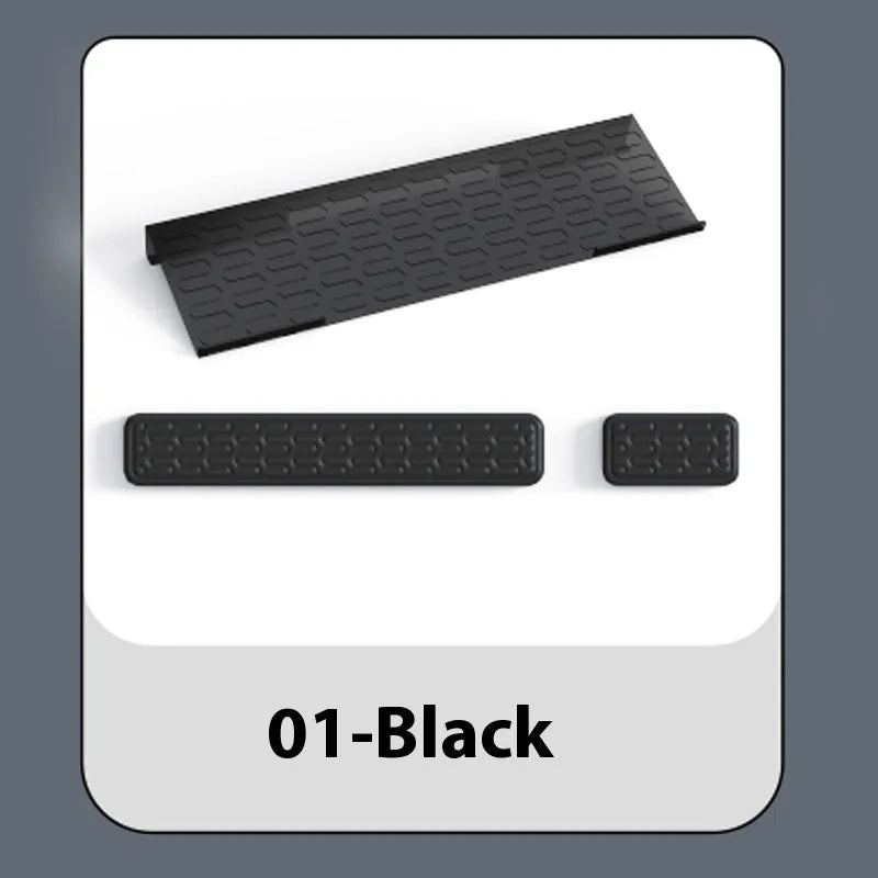 Double-sided keyboard and mouse pad with memory foam wrist rest in five colour options