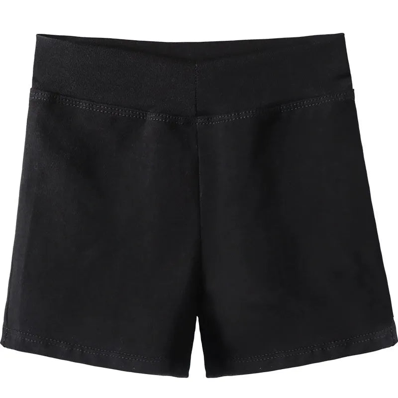 Women's black cotton ballet practice shorts for dance and fitness