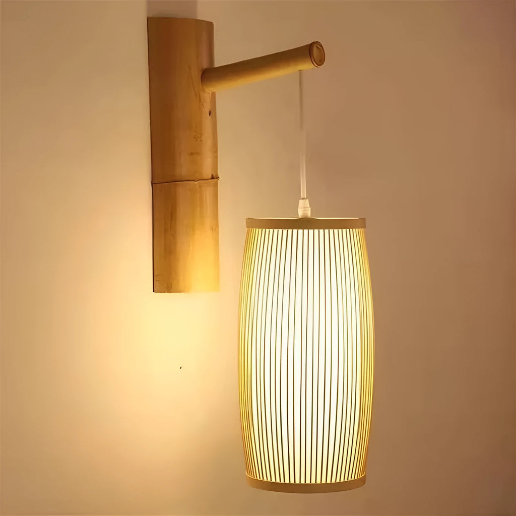 Southeast Asia style bamboo plait lamp with E27 lamp holder for decorative lighting