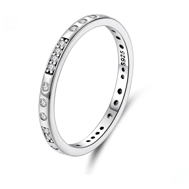 Silver alloy ring with oxidised black finish showing Moss Password I Love You design detail on band.