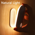 Human induction home light with magnetic base showing back lighting ring design for soft illumination