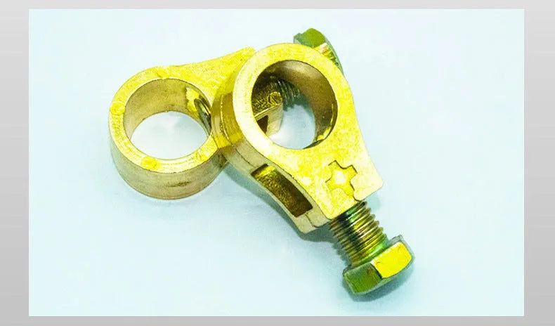 Pure copper car battery terminal clamp with patented connection design