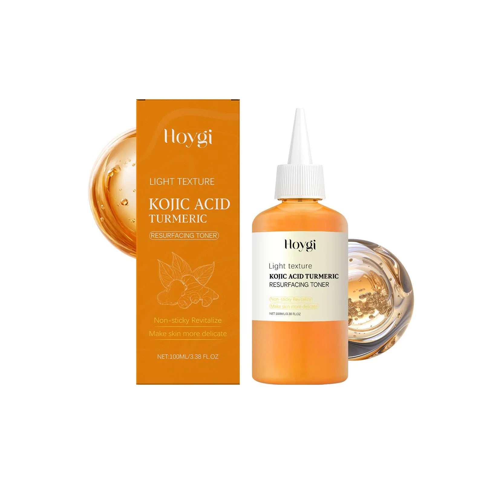 100ml turmeric moisturising water in packaging measuring 4.3cm by 13.4cm
