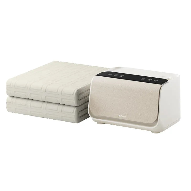 White Aideng electric water blanket with smart host controller in 1.4x2m and 1.8x2m sizes.