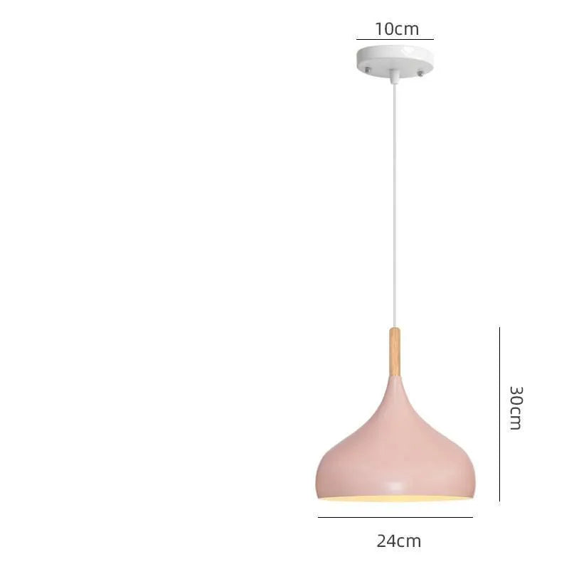 Modern single-head macarone pendant light with an adjustable cord, shown in a selection of colours.