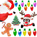 Magnetic Christmas light bulb paste set with 24 reflective bulbs and 12 wires for car decoration
