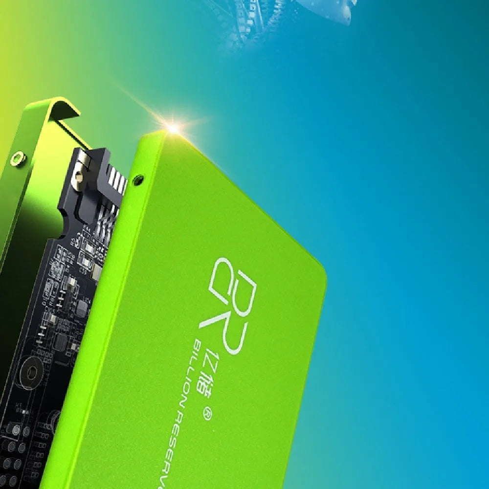 Black plastic-cased solid state drive with SATA 3.0 interface, 100mm by 70mm dimensions