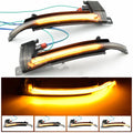 Audi B8 dynamic LED mirror turn signal in black or white finish