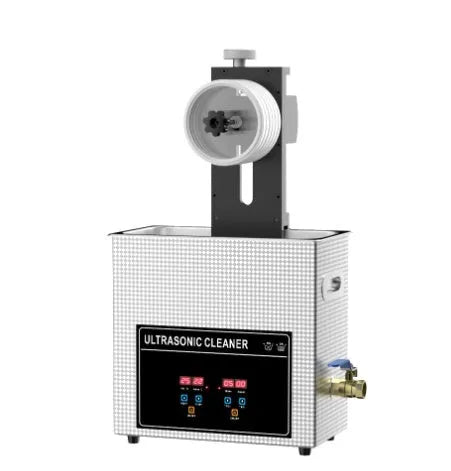 Mini ultrasonic cleaning machine with temperature control display and single slot interior