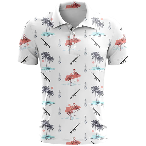 3D printed pattern sports short sleeve top in bird eye polyester fabric, loose fit leisure wear