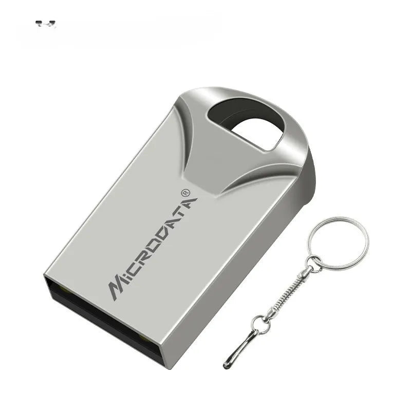 Speed car shaped metal USB flash drive pendant with chain attachment in black colour
