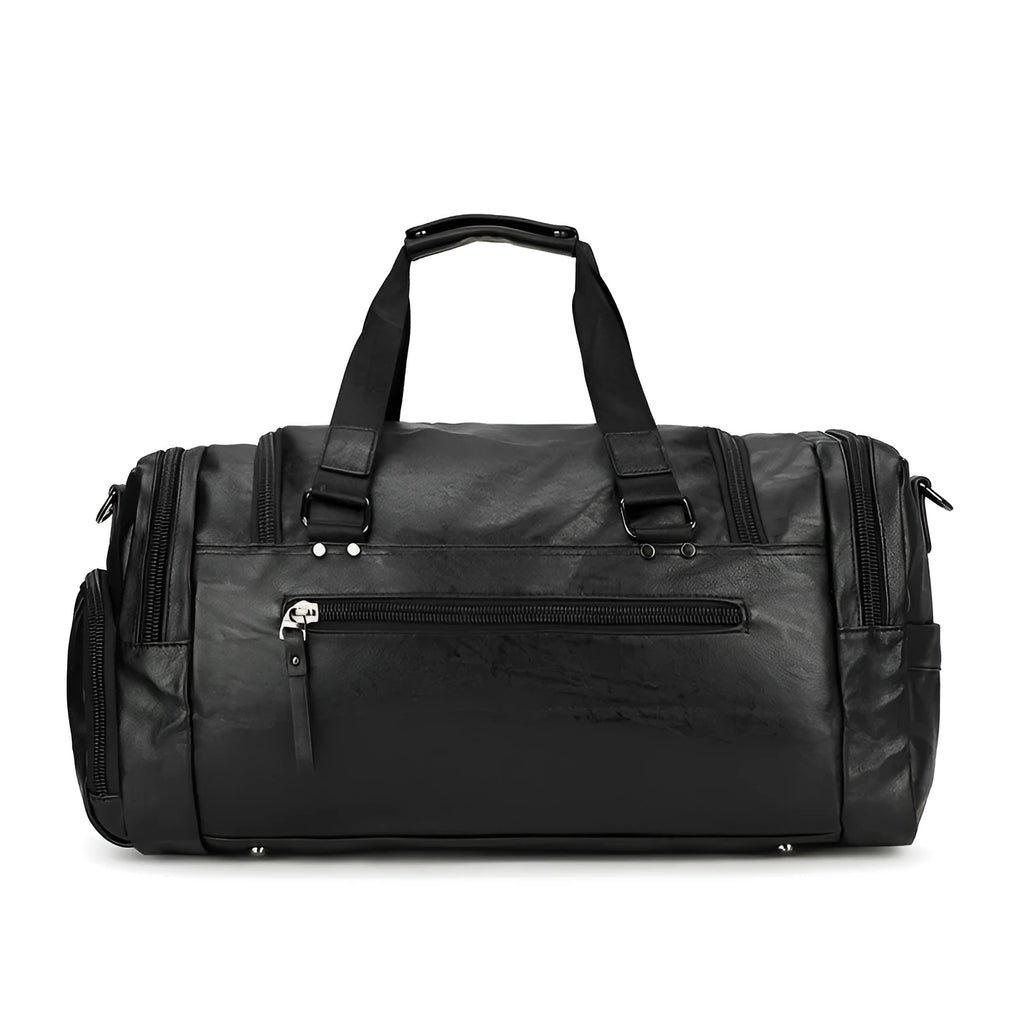 Black waterproof travel shoe bag for sports trainers with 52cm length capacity