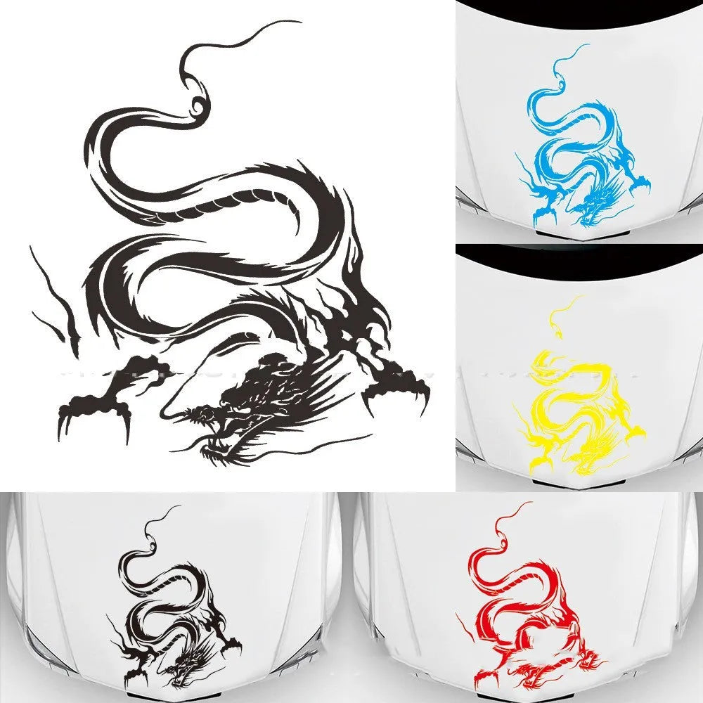 50x36 cm dragon design car body sticker for front-end vehicle modification in pet vinyl material