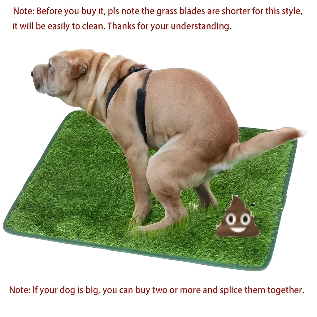 Artificial grass dog toilet training mat in washable reusable design for pet toilet training