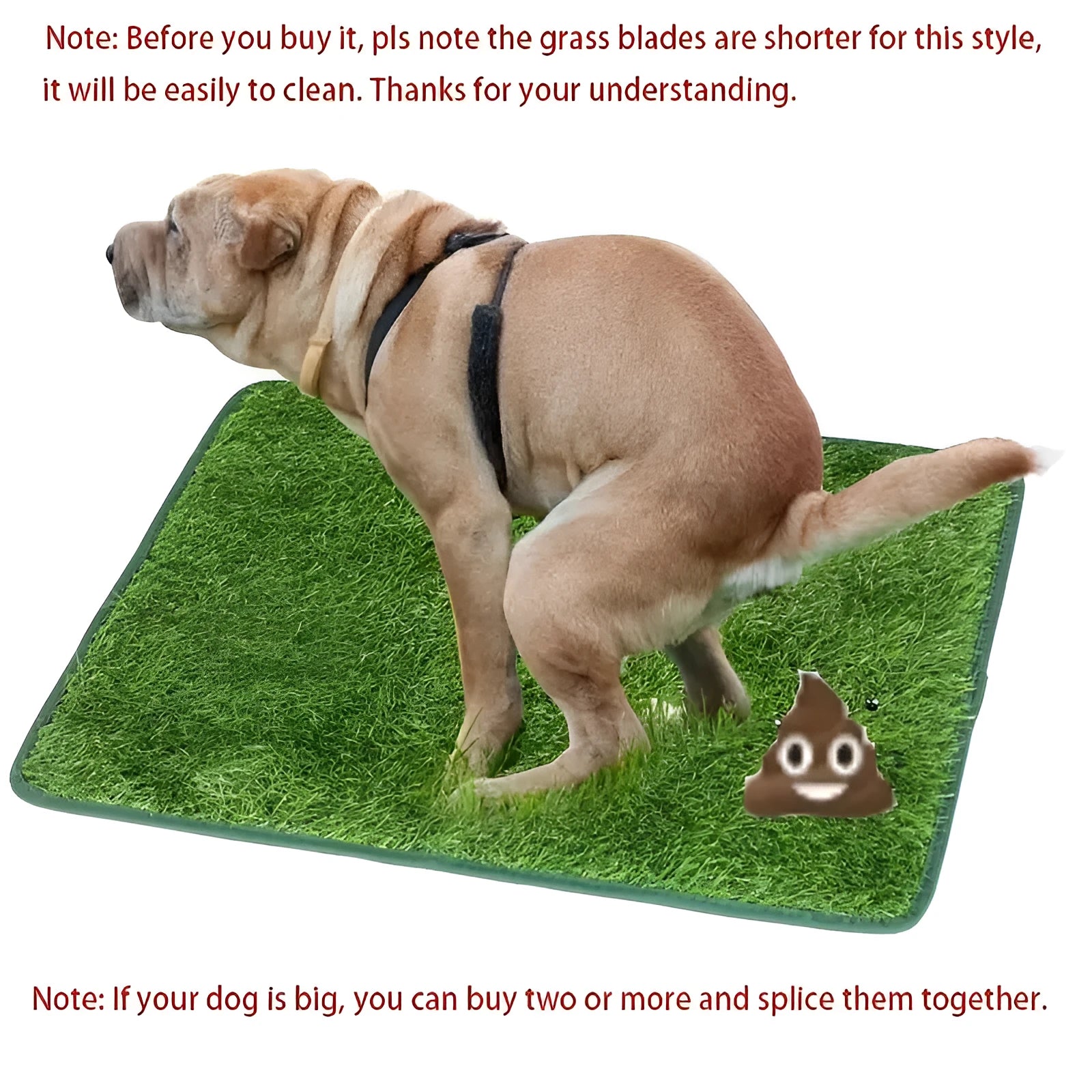 Artificial grass dog toilet training mat in washable reusable design for pet toilet training
