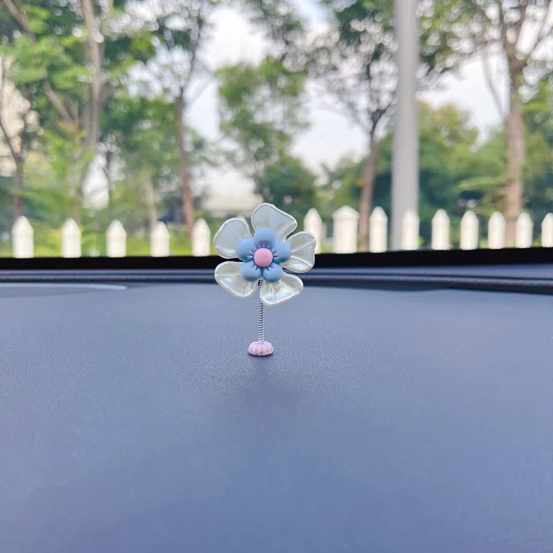 Small plastic car dashboard swing ornament in five colour options