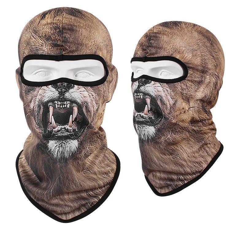 Bakool silk motorcycle skull mask in a skeleton design, sized 36cm by 29cm