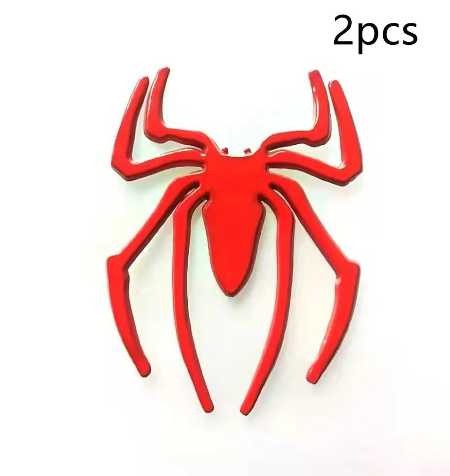Three-dimensional zinc alloy metal spider sticker for car bumpers in gold colour