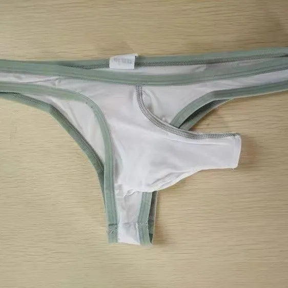 Men's Ice Silk briefs in various colours showing sizes M, L, and XL.