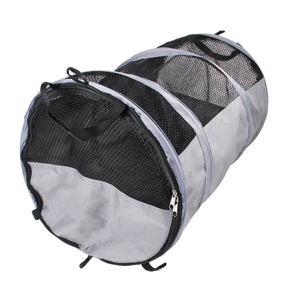 Foldable black Oxford cloth automotive pet pad backseat tent for dogs and cats, large size
