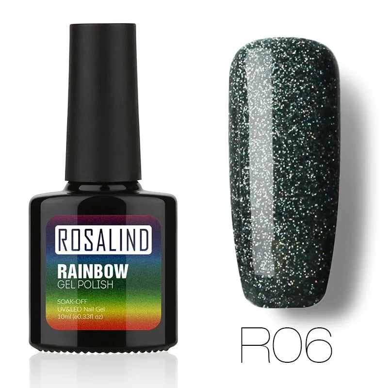 ROSALIND phototherapy gel nail polish bottle in RBR shade, glossy finish for UV/LED curing