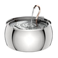 4L stainless steel pet water dispenser with copper tube faucet and water drop window for dogs and cats
