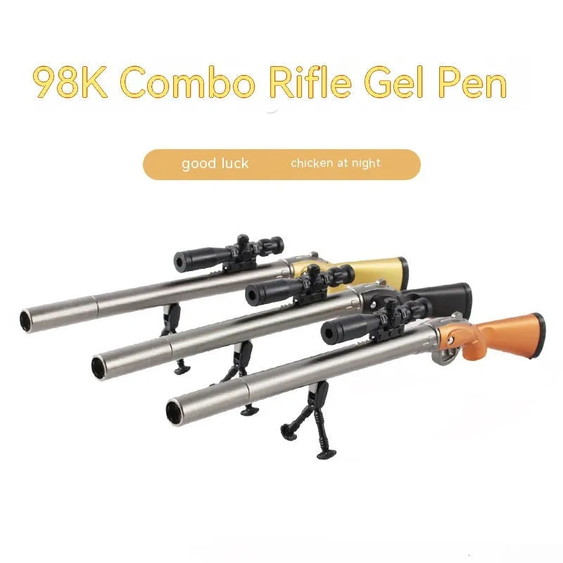 Marvel 98K Sniper Rifle plastic gel pen with 0.5mm tip in black or blue ink.