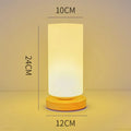 Nordic solid wood USB table lamp with touch dimming in white flower shape design