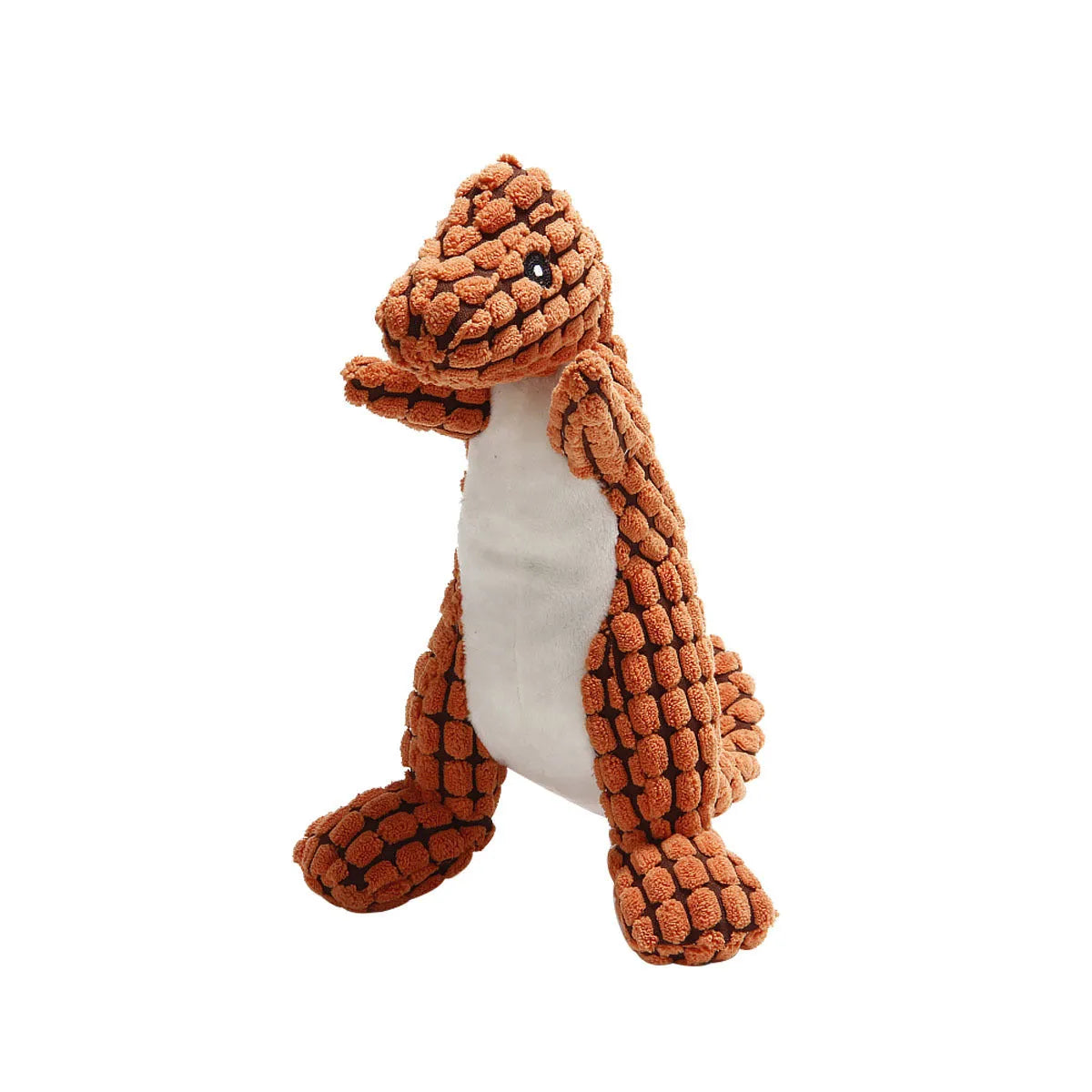35 cm long dog chew toy with squeaker sound in grey, green or orange colours