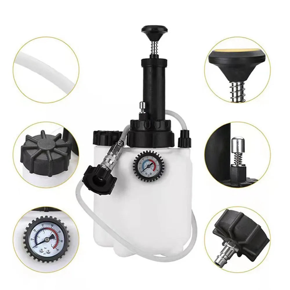 3-litre white brake oil tank replacement tool for automotive fluid changing systems.