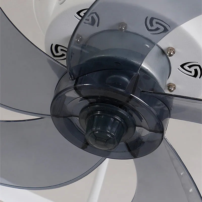 Nordic style ceiling fan lamp with remote control in coffee gold colour, 50cm diameter with LED lights