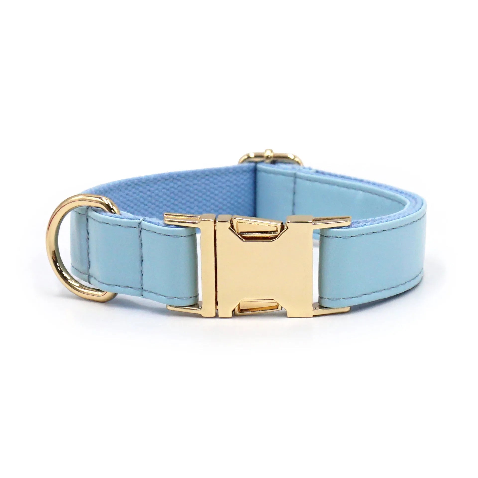Simple colour blocking velvet leather dog collar in caramel colour with size tag